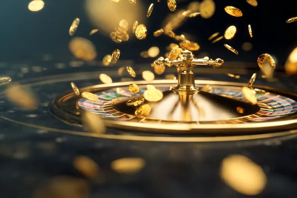 Parlayan yedili sembolleri gösteren slot makinelerinin yanında şık bir kadın, MERIT CASINO’teki geniş slot çeşitliliğini gösterir.